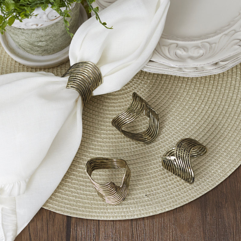 Silian Bronze Napkin Rings Joss & Main